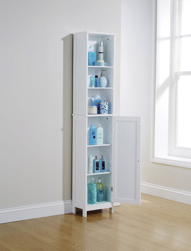 Wayfair Basics Hampton 165.5x34cm Free Standing Tall Bathroom & Reviews Wayfair.co.uk